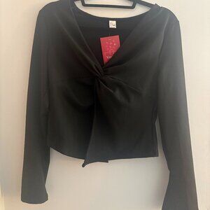Twist Front Long Sleeve Shirt NWT